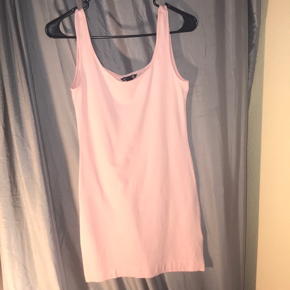 H&Ms basics Pink & Gray Stretch Dress